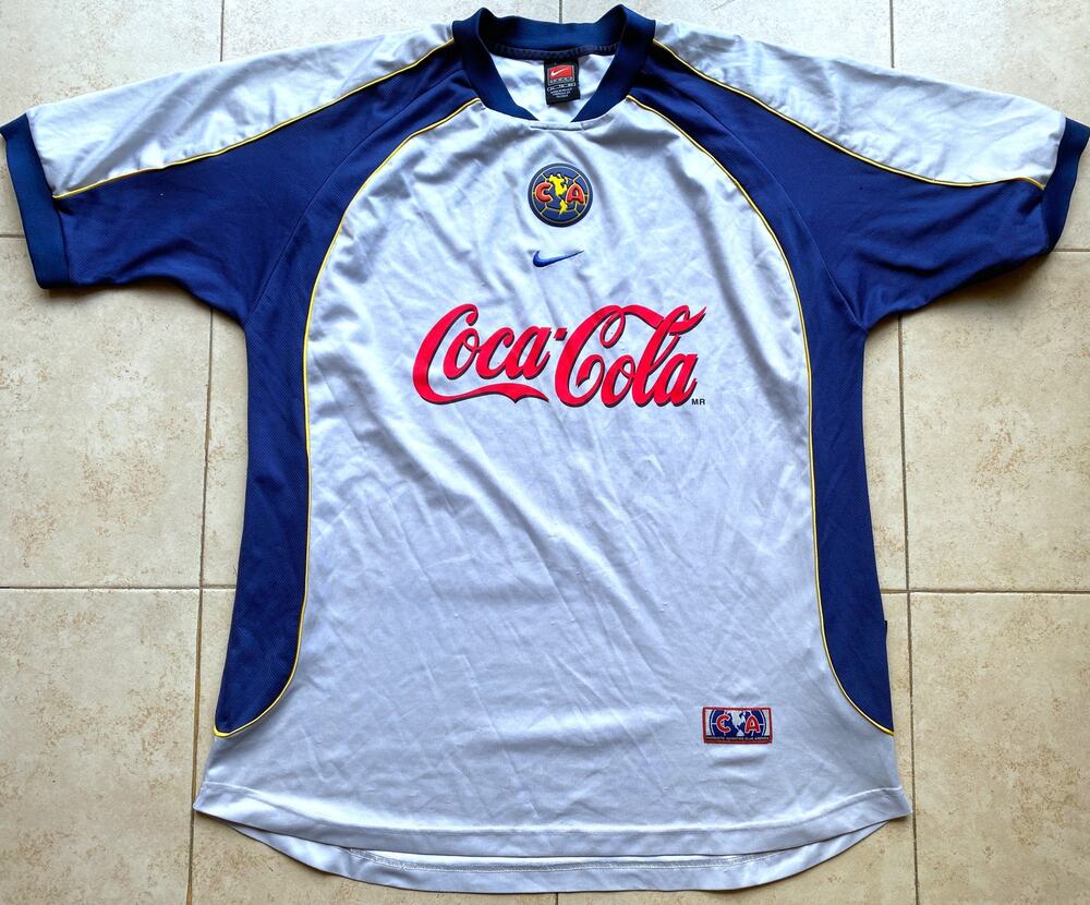 Club America Aguilas Mexico 2001-2002 NIKE Libertadores jersey XL gray FMF vtg